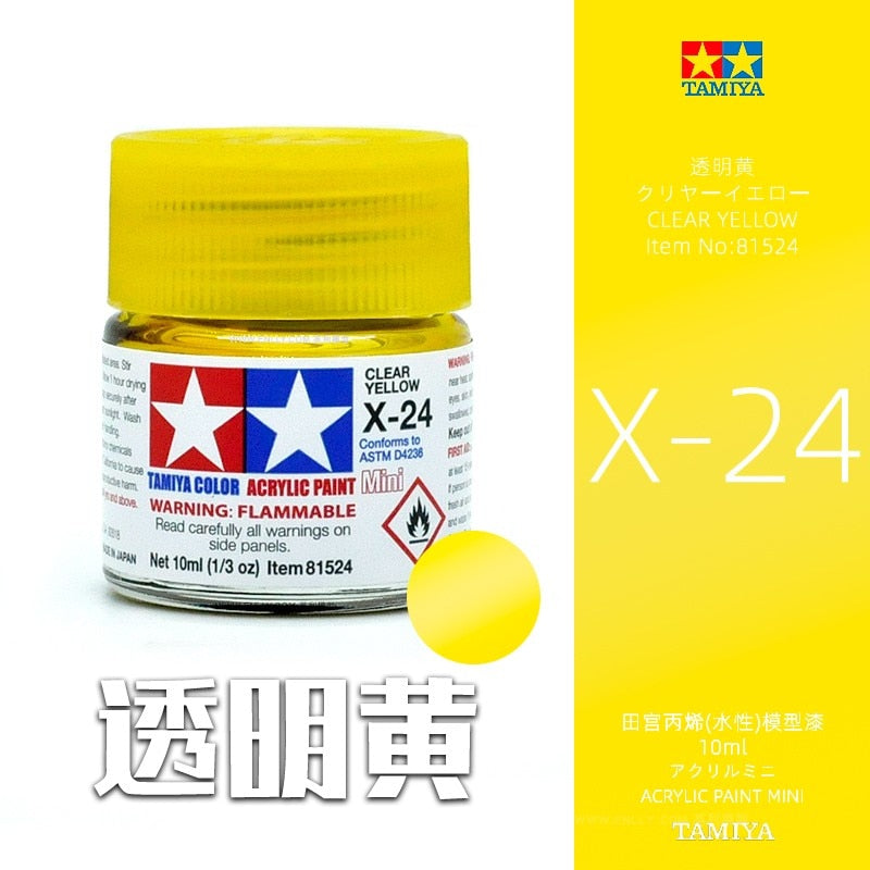 10ml Tamiya Water-Based Propylene Oil Paint  X1-X35 Colors Painting For Assembly Model