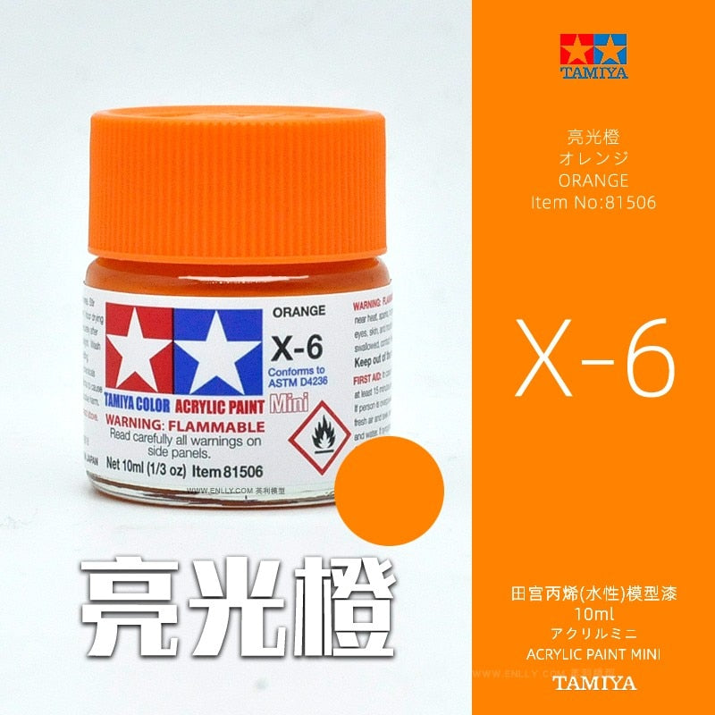 10ml Tamiya Water-Based Propylene Oil Paint  X1-X35 Colors Painting For Assembly Model