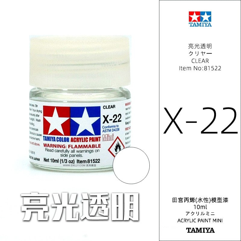 10ml Tamiya Water-Based Propylene Oil Paint  X1-X35 Colors Painting For Assembly Model