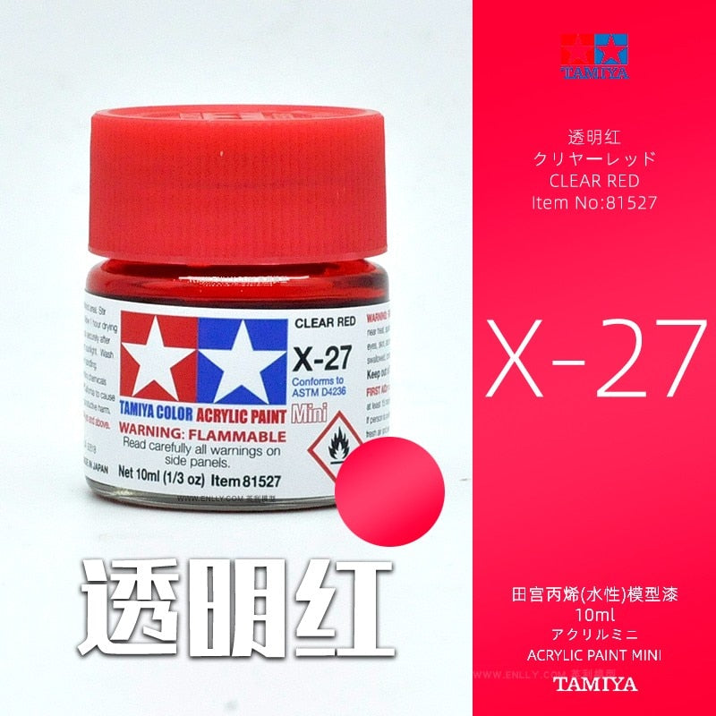 10ml Tamiya Water-Based Propylene Oil Paint  X1-X35 Colors Painting For Assembly Model