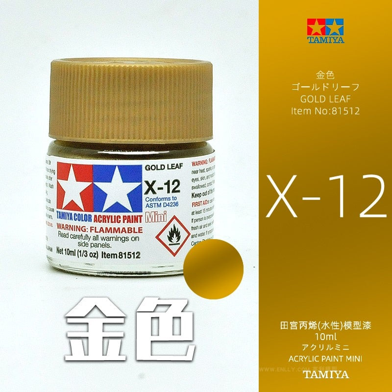 10ml Tamiya Water-Based Propylene Oil Paint  X1-X35 Colors Painting For Assembly Model