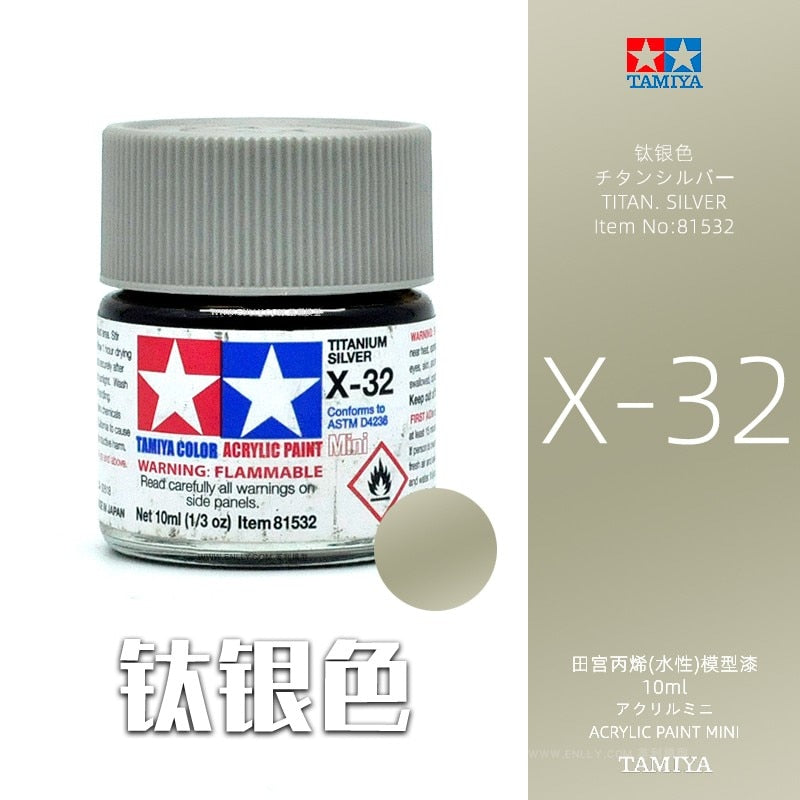 10ml Tamiya Water-Based Propylene Oil Paint  X1-X35 Colors Painting For Assembly Model