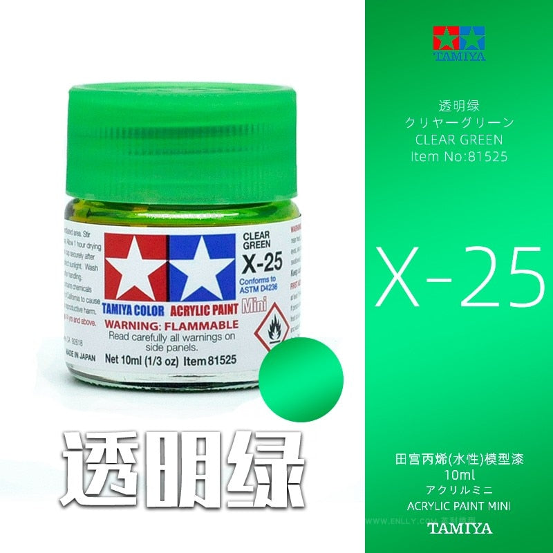 10ml Tamiya Water-Based Propylene Oil Paint  X1-X35 Colors Painting For Assembly Model