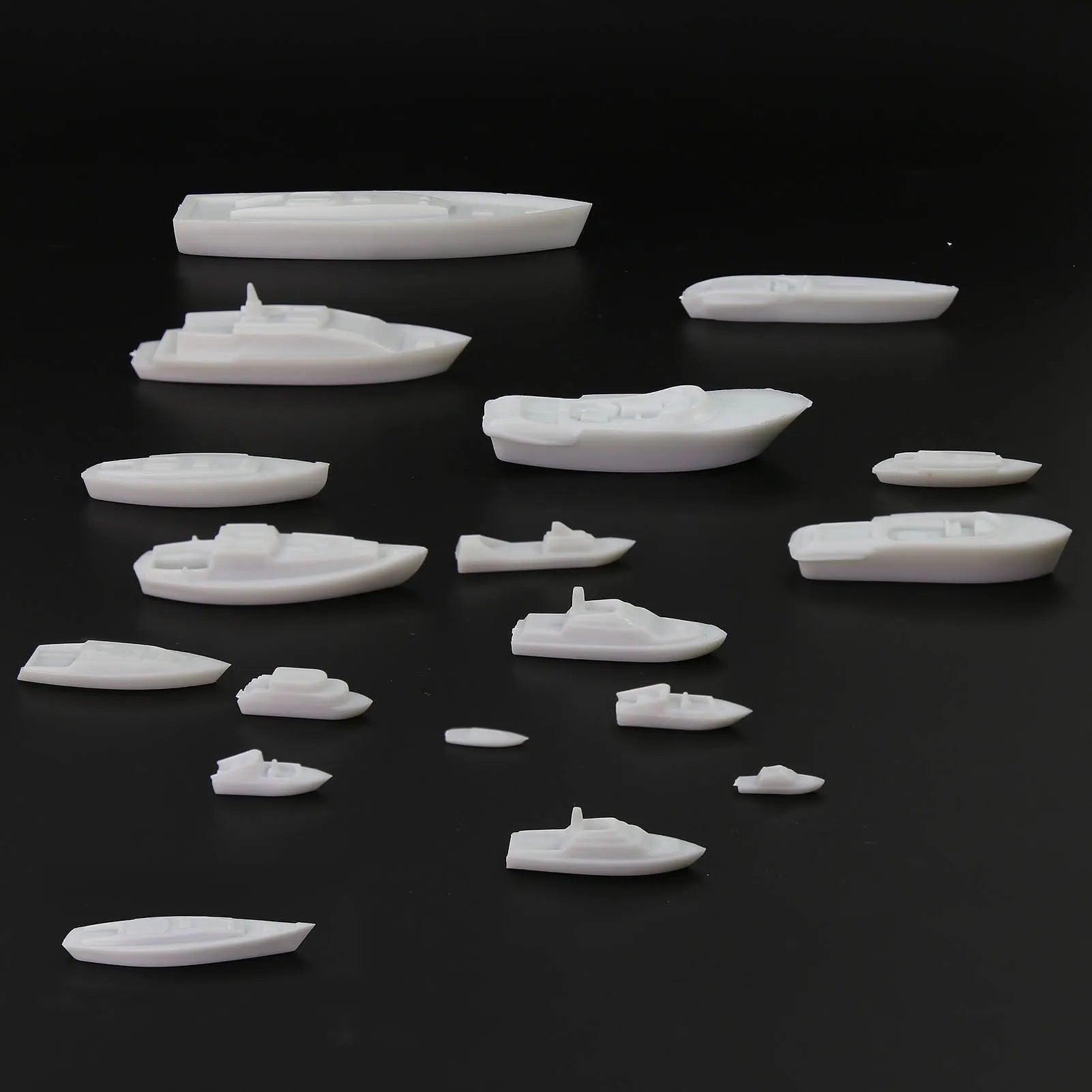 32pcs O Oo Ho N Z Scale Resin Model Boats Ships Yacht Craft Miniature 