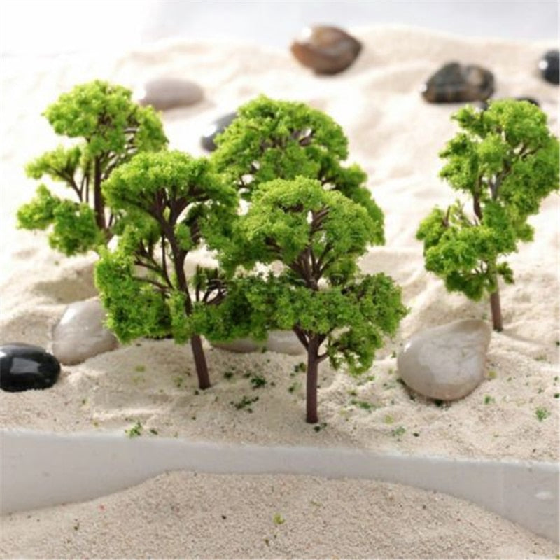 10pcs 4-12cm HO OO Scale Model Trees Train Railroad Layout Diorama Wargame Scenery Miniature Tree Decoration