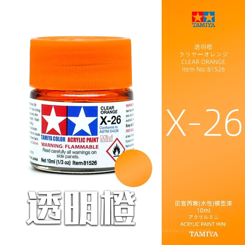 10ml Tamiya Water-Based Propylene Oil Paint  X1-X35 Colors Painting For Assembly Model