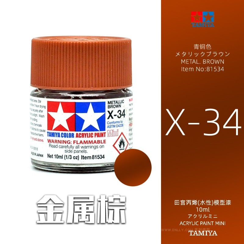 10ml Tamiya Water-Based Propylene Oil Paint  X1-X35 Colors Painting For Assembly Model