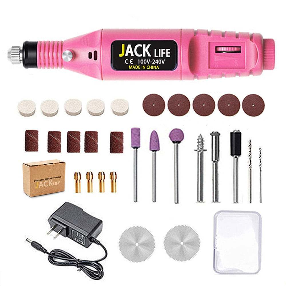 12V Mini  Drill Electric Carving Pen Variable Speed   Drill Rotary Tools Kit Engraver Pen for Grinding Polishing，