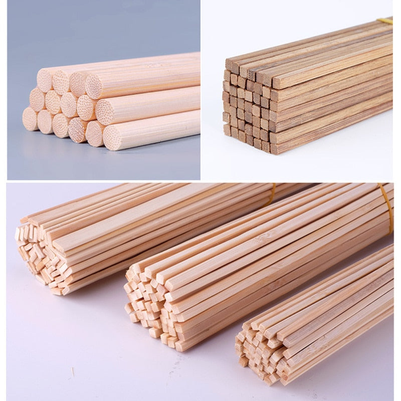 10PCS/lot Bamboo Wood DIY Building Model Material Handmade Craft Furniture Lantern Making Ornaments