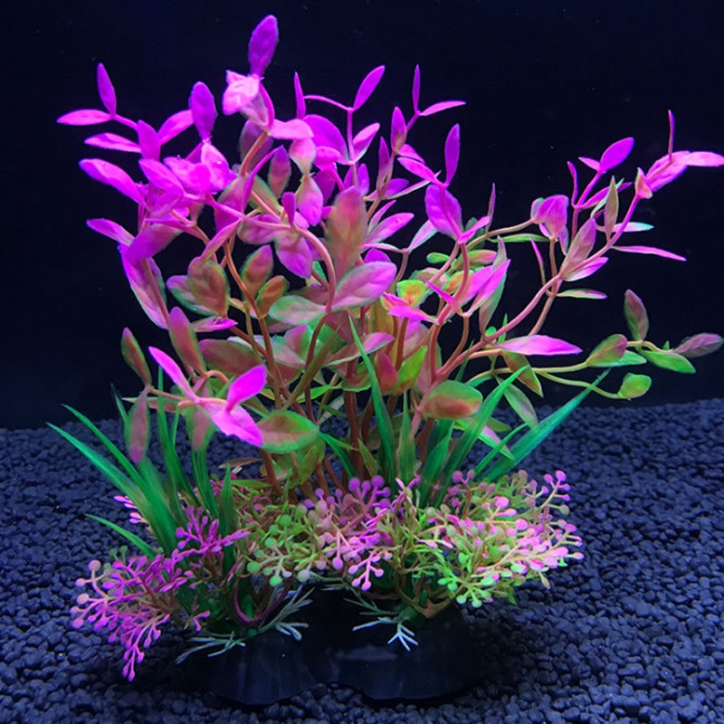 12 Kinds Artificial Aquarium Decor Plants Water Weeds Ornament Aquatic Plant Fish Tank Grass Decoration Accessories 14cm