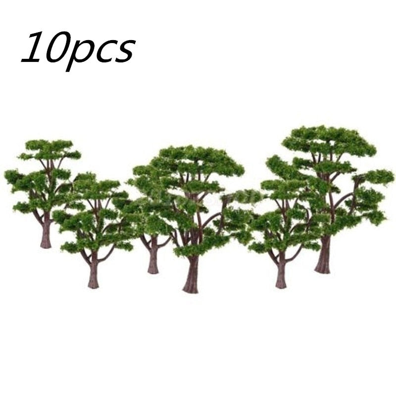 10pcs Material Model Tree Scene Making Pine Landscape Tree Garden Decoration Crafts Knickknack Miniature Building Model