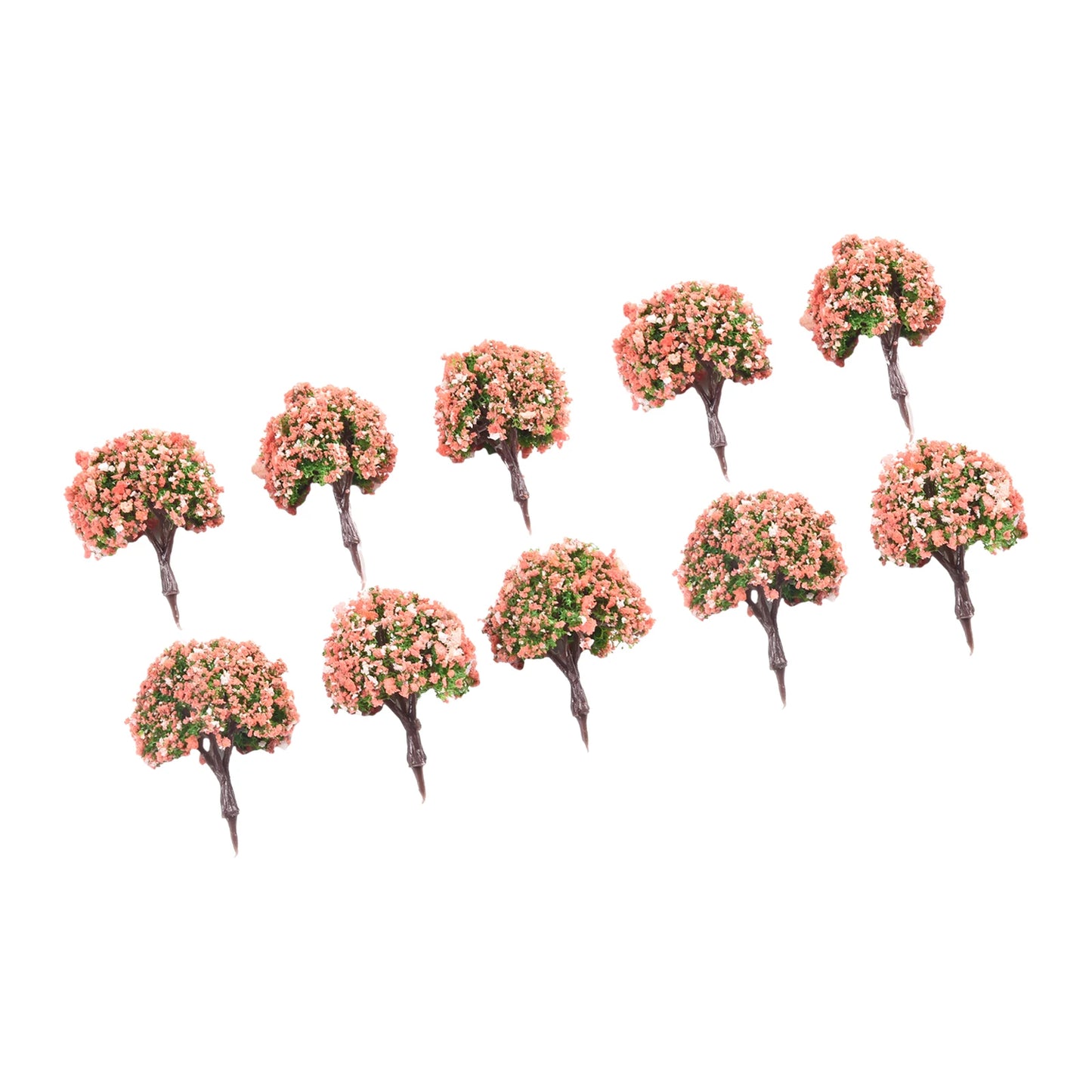 10Pcs 4CM Model Trees Architecture Train Railway Wargame Diorama Scenery Garden Supplies Artificial Scenery Trees