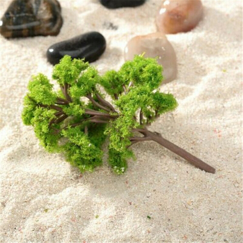 10pcs 4-12cm HO OO Scale Model Trees Train Railroad Layout Diorama Wargame Scenery Miniature Tree Decoration