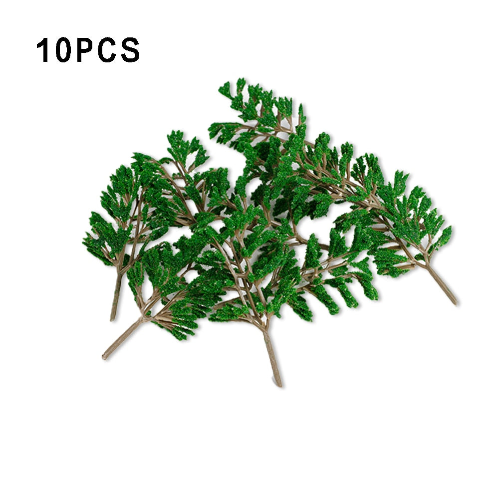 10pcs Material Model Tree Scene Making Pine Landscape Tree Garden Decoration Crafts Knickknack Miniature Building Model