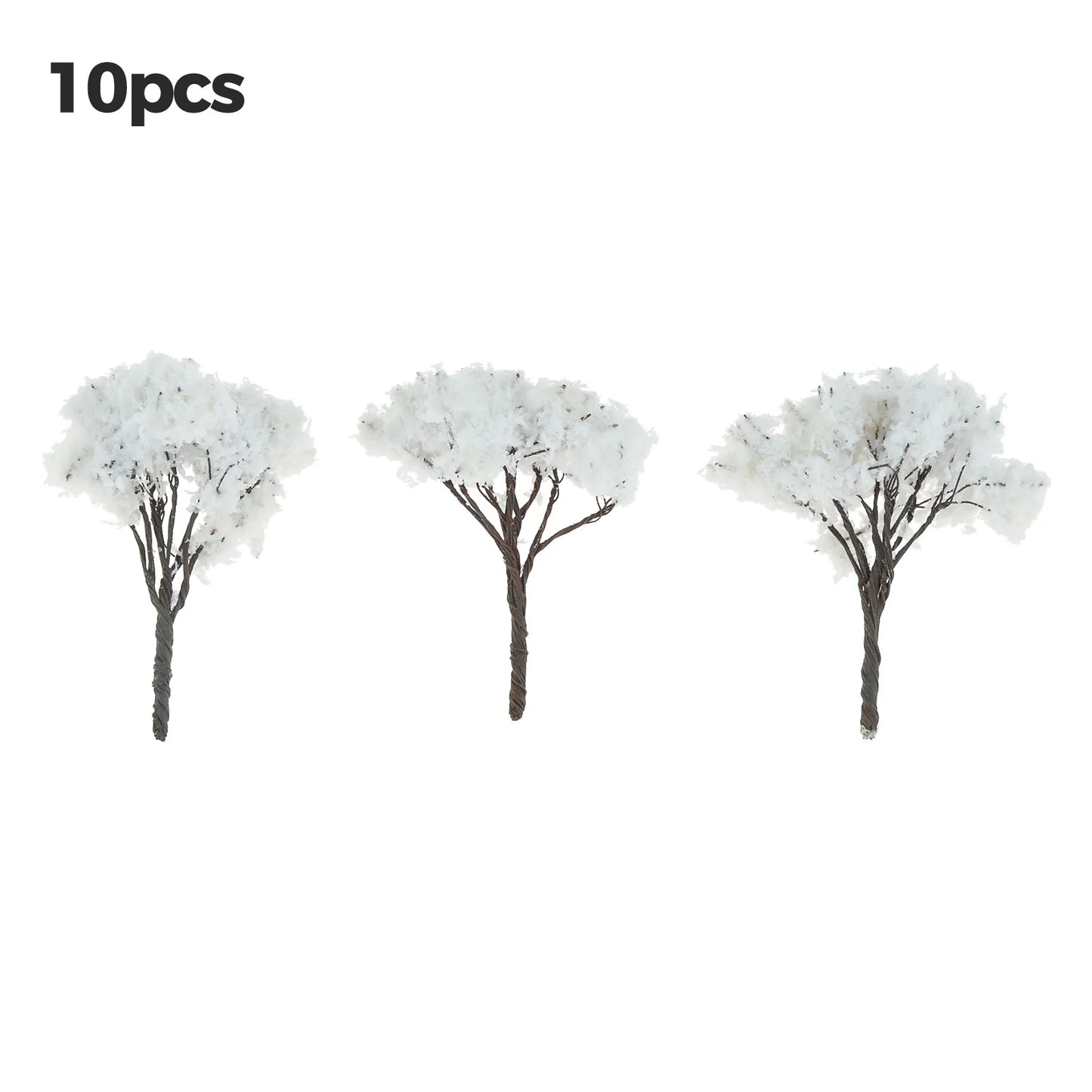 10PCS 65mm Model Miniature Tree HO Scale Model Tree Railroad Scenery Artificial Wargame Diorama Supplies Landscape Garden Decor