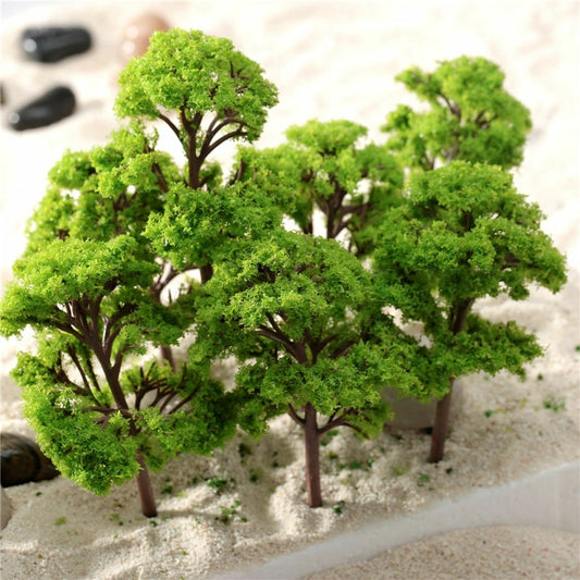 10pcs 4-12cm HO OO Scale Model Trees Train Railroad Layout Diorama Wargame Scenery Miniature Tree Decoration